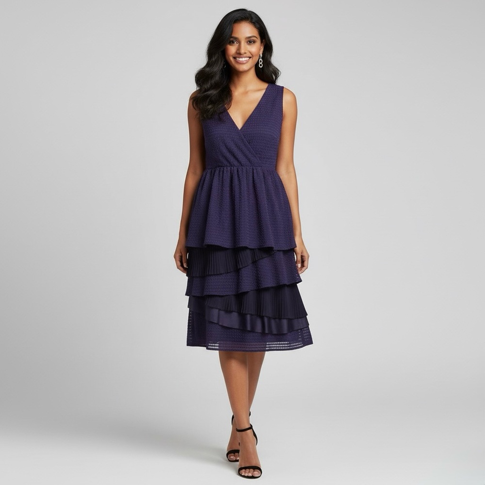 Ric Rac x Anthropologie Gingham Woven Eclectic Midi Dress Vintage Boho Feminine - Picture 1 of 16